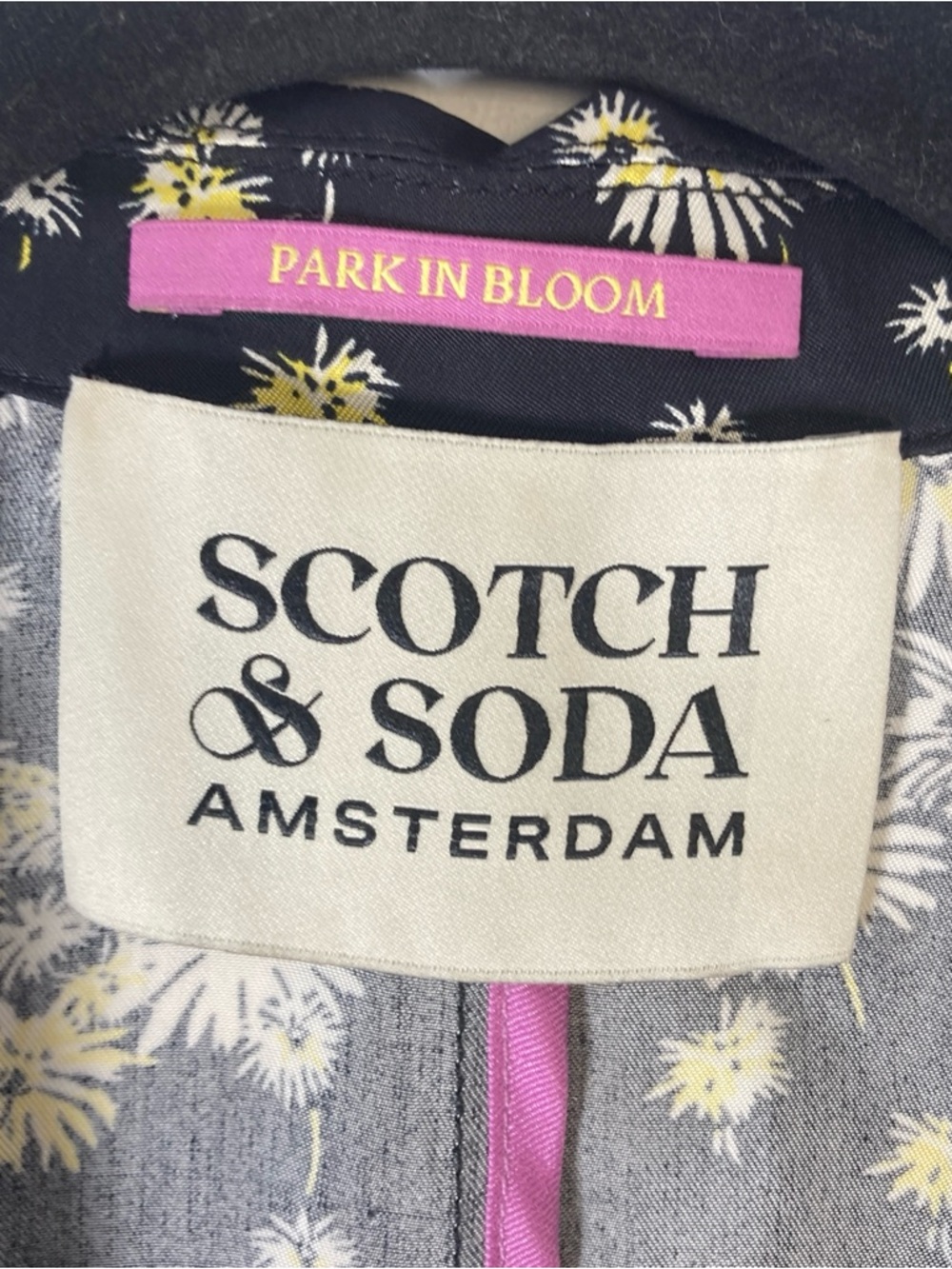 Scotch & Soda Amsterdam Jacket Womens Small Park In Bloom draped blazer belt - Picture 3 of 16